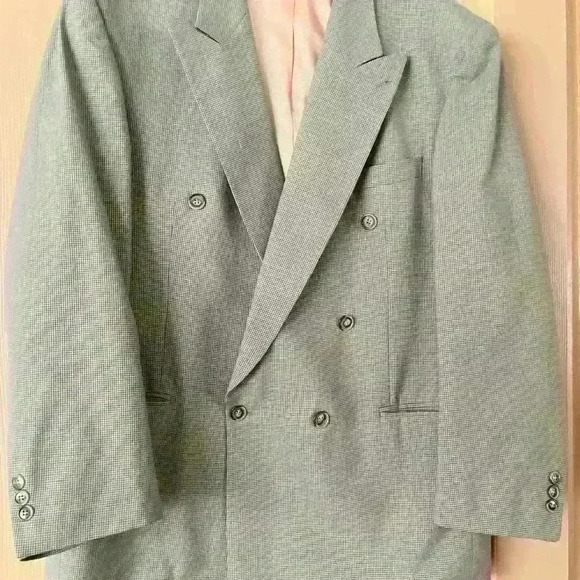 Men checkered suit tan and green​​​​​​​​​​​​​​ - Picture 1 of 7